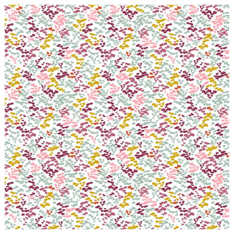 Popelina estampada FINCK Blanco / Multicolor apagados